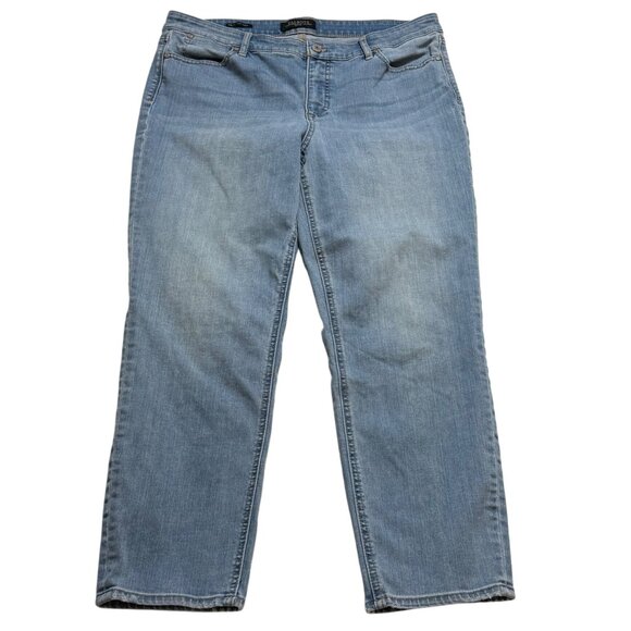 Talbots Flawless Five Pocket Slim Ankle Jeans 14P Light Blue Denim Womens Petite - Picture 1 of 11